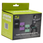 Urban Fitness Fabric Resistance Band Loop (Set of 3) 15 Inch