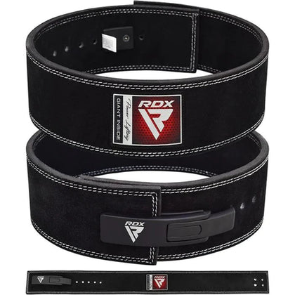 Weight Lifting Belt Pro Liver Buckle Black Leather