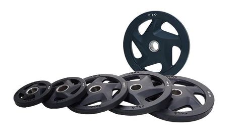 5 Holes Black Rubber Coated Olympic Plate 2.5KG - 25KG